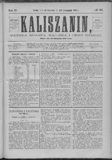 Kaliszanin : gazeta miasta Kalisza i jego okolic
