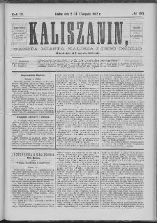 Kaliszanin : gazeta miasta Kalisza i jego okolic