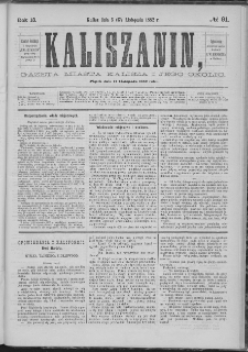 Kaliszanin : gazeta miasta Kalisza i jego okolic