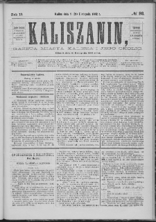 Kaliszanin : gazeta miasta Kalisza i jego okolic