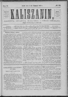 Kaliszanin : gazeta miasta Kalisza i jego okolic