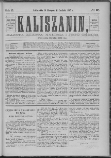 Kaliszanin : gazeta miasta Kalisza i jego okolic