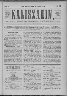 Kaliszanin : gazeta miasta Kalisza i jego okolic