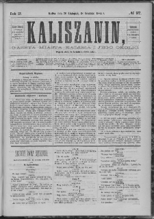 Kaliszanin : gazeta miasta Kalisza i jego okolic