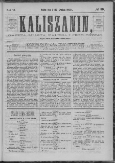 Kaliszanin : gazeta miasta Kalisza i jego okolic