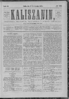 Kaliszanin : gazeta miasta Kalisza i jego okolic