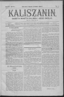Kaliszanin : gazeta miasta Kalisza i jego okolic