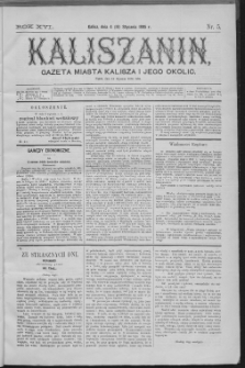 Kaliszanin : gazeta miasta Kalisza i jego okolic
