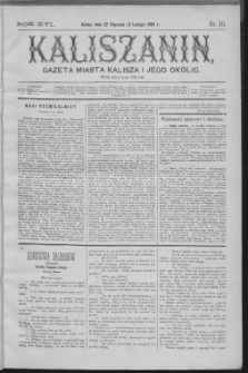 Kaliszanin : gazeta miasta Kalisza i jego okolic