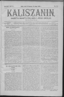 Kaliszanin : gazeta miasta Kalisza i jego okolic