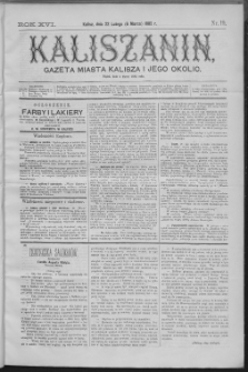 Kaliszanin : gazeta miasta Kalisza i jego okolic