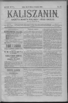 Kaliszanin : gazeta miasta Kalisza i jego okolic