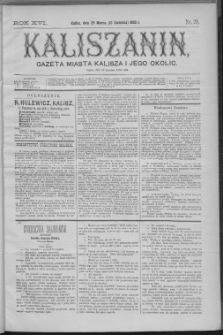 Kaliszanin : gazeta miasta Kalisza i jego okolic