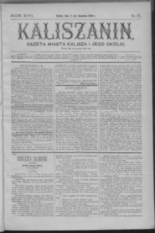 Kaliszanin : gazeta miasta Kalisza i jego okolic