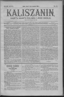 Kaliszanin : gazeta miasta Kalisza i jego okolic