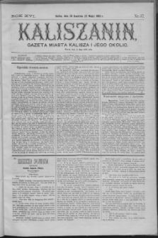 Kaliszanin : gazeta miasta Kalisza i jego okolic