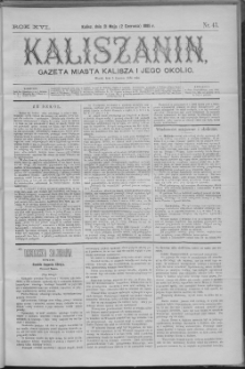 Kaliszanin : gazeta miasta Kalisza i jego okolic