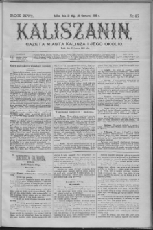 Kaliszanin : gazeta miasta Kalisza i jego okolic