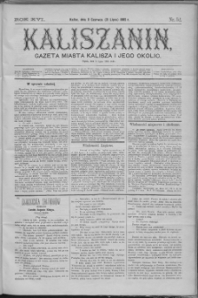 Kaliszanin : gazeta miasta Kalisza i jego okolic