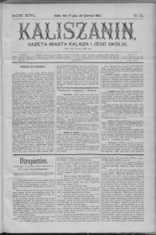 Kaliszanin : gazeta miasta Kalisza i jego okolic