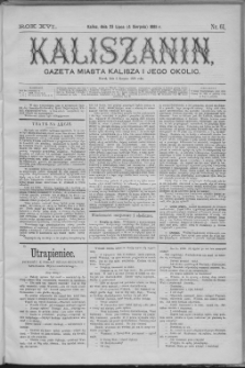 Kaliszanin : gazeta miasta Kalisza i jego okolic