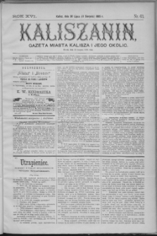 Kaliszanin : gazeta miasta Kalisza i jego okolic