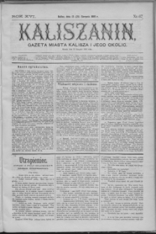Kaliszanin : gazeta miasta Kalisza i jego okolic