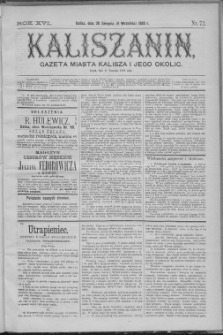 Kaliszanin : gazeta miasta Kalisza i jego okolic