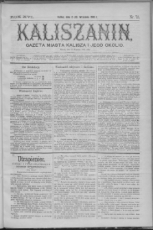 Kaliszanin : gazeta miasta Kalisza i jego okolic
