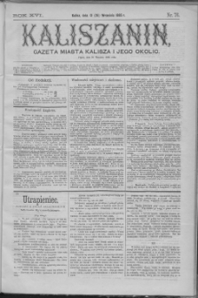 Kaliszanin : gazeta miasta Kalisza i jego okolic