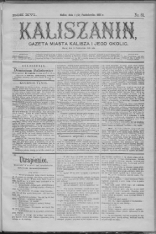 Kaliszanin : gazeta miasta Kalisza i jego okolic