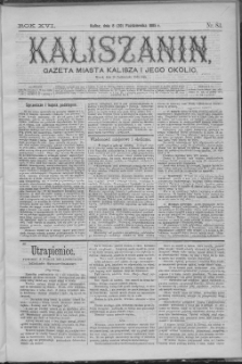 Kaliszanin : gazeta miasta Kalisza i jego okolic