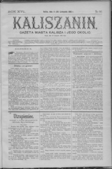 Kaliszanin : gazeta miasta Kalisza i jego okolic