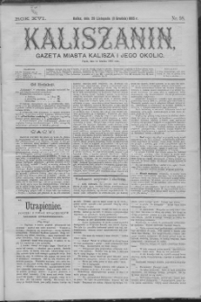 Kaliszanin : gazeta miasta Kalisza i jego okolic