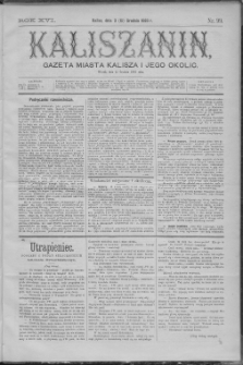 Kaliszanin : gazeta miasta Kalisza i jego okolic