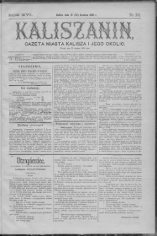 Kaliszanin : gazeta miasta Kalisza i jego okolic