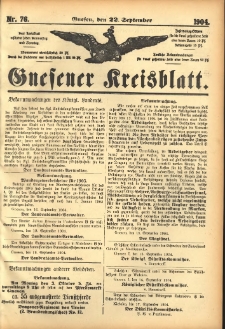 Gnesener Kreisblatt 1904.09.22 Nr76