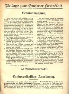 Beilage zum Gnesener Kreisblatt
