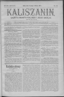 Kaliszanin : gazeta miasta Kalisza i jego okolic