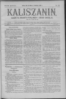 Kaliszanin : gazeta miasta Kalisza i jego okolic