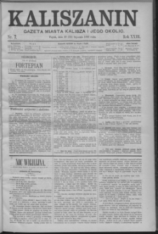 Kaliszanin : gazeta miasta Kalisza i jego okolic