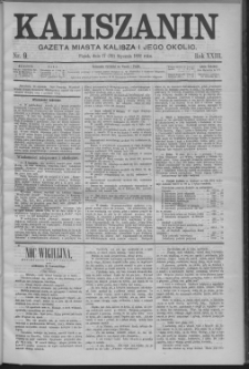 Kaliszanin : gazeta miasta Kalisza i jego okolic