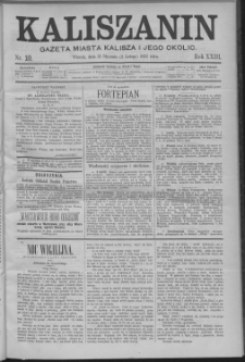 Kaliszanin : gazeta miasta Kalisza i jego okolic