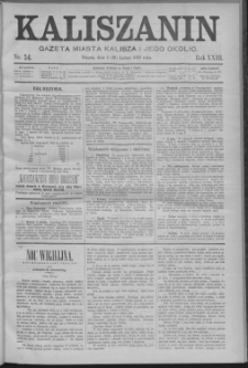 Kaliszanin : gazeta miasta Kalisza i jego okolic