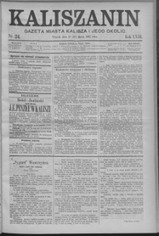 Kaliszanin : gazeta miasta Kalisza i jego okolic