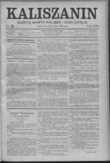 Kaliszanin : gazeta miasta Kalisza i jego okolic