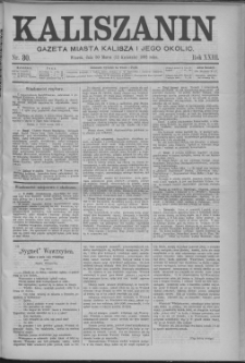 Kaliszanin : gazeta miasta Kalisza i jego okolic