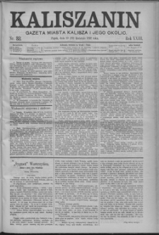 Kaliszanin : gazeta miasta Kalisza i jego okolic