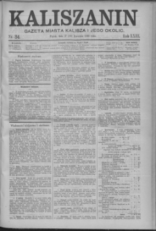 Kaliszanin : gazeta miasta Kalisza i jego okolic