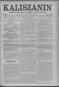 Kaliszanin : gazeta miasta Kalisza i jego okolic